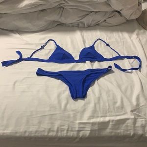 Vitamin A :Blue Bikini top and bottom size xs